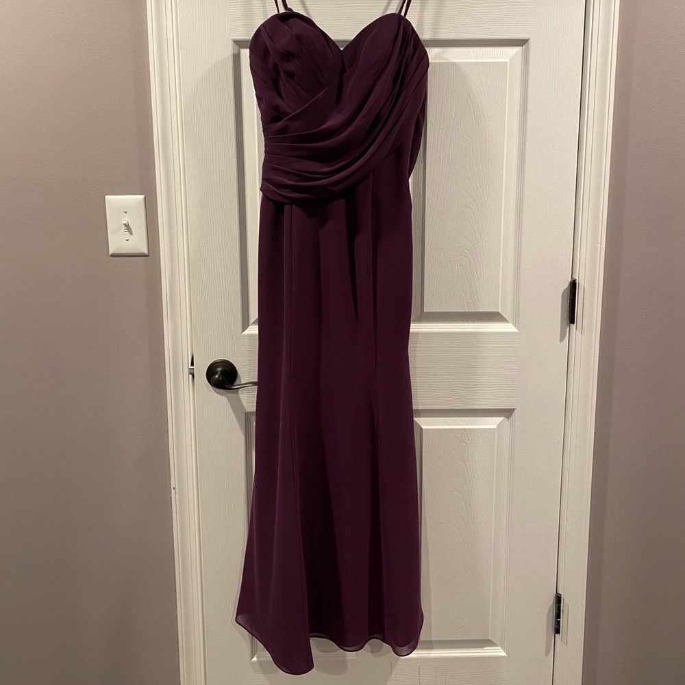 Formal, eggplant floor length dress
